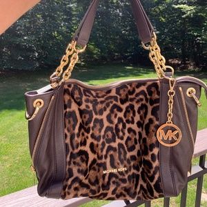 Michael Kors Leopard tote / handbag / shoulder bag